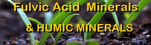 Ormus Minerals Fulvic Acid Minerals and HUMIC MINERALS