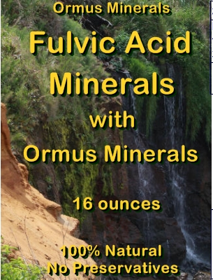 Ormus Minerals -Fulvic Acid Minerals with Ormus Minerals (dropper)